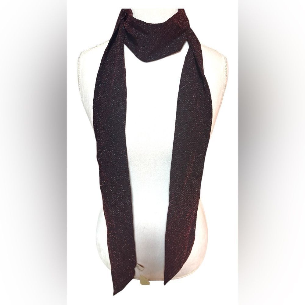 Collection Eighteen Metallic Red Scarf